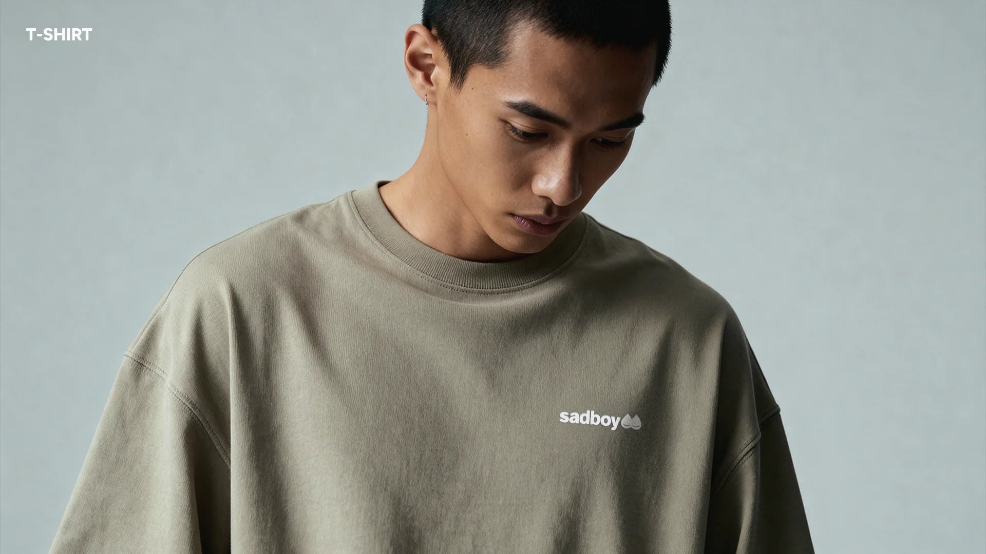 Sad Boy Club tee editorial photograph